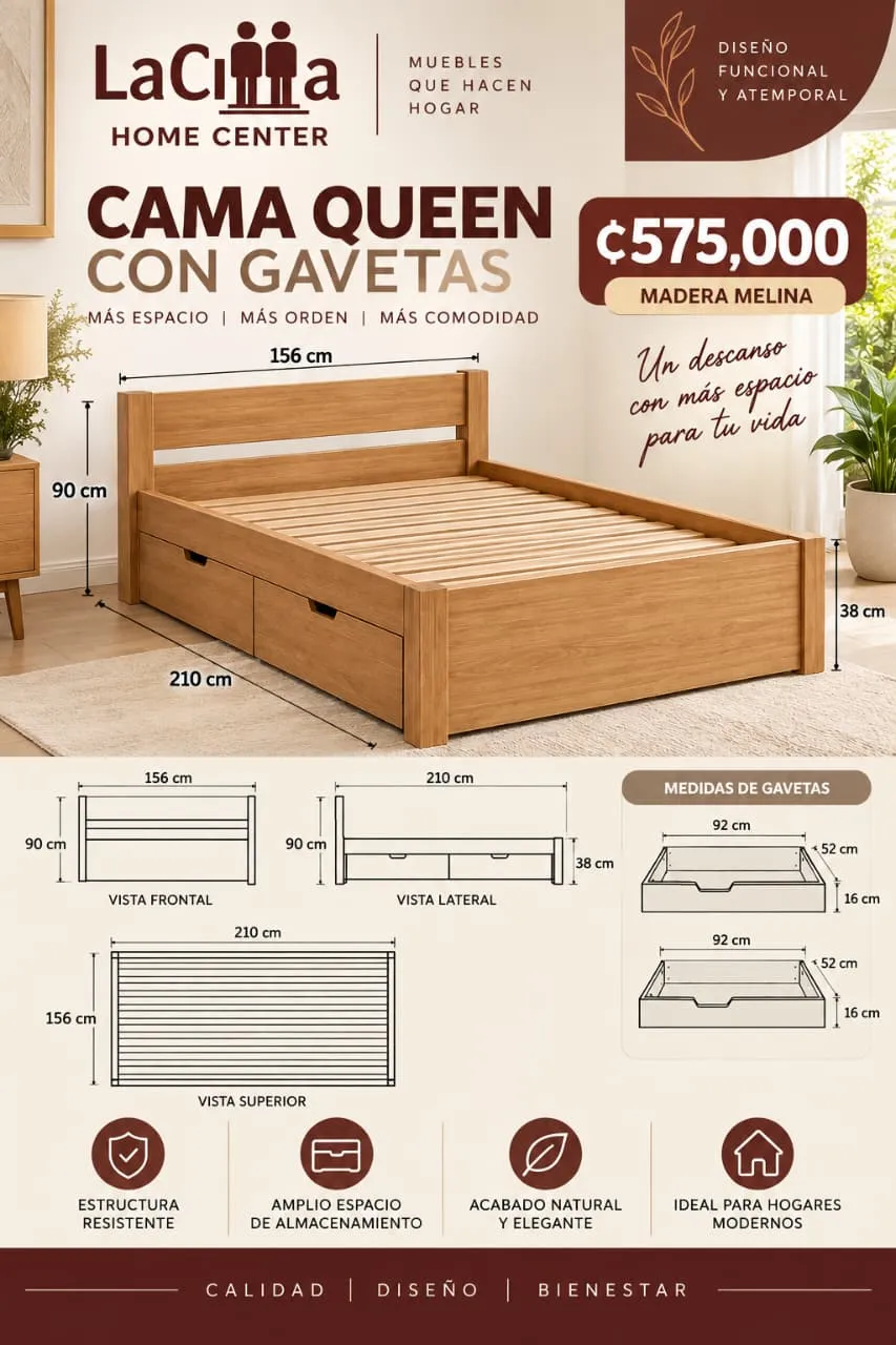 Cama Queen Funcional