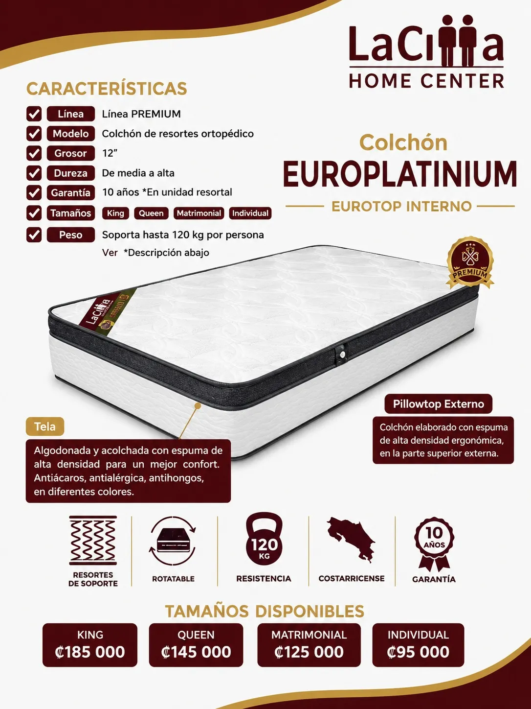 Colchón Europlatinium