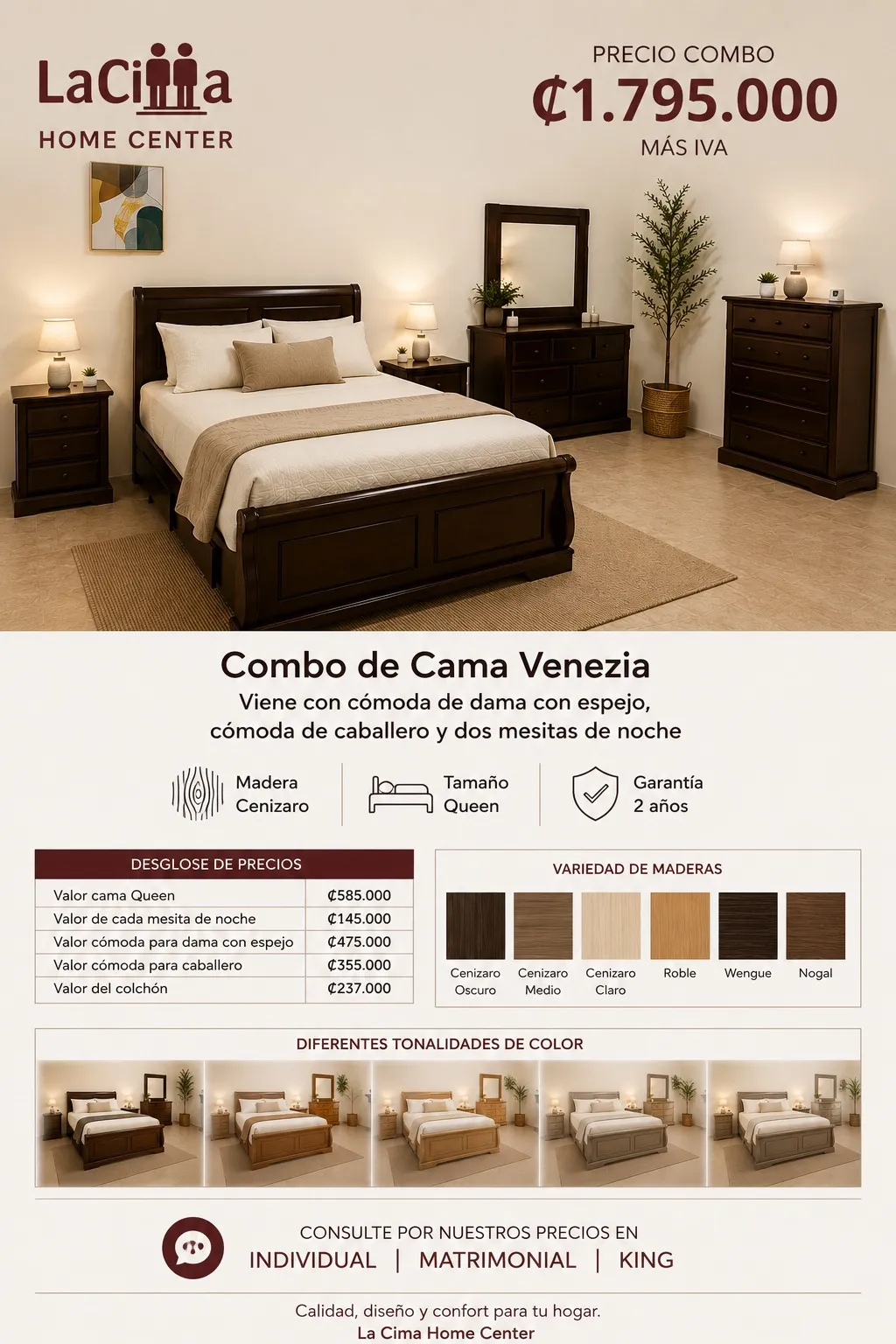 Combo de cama Venezia