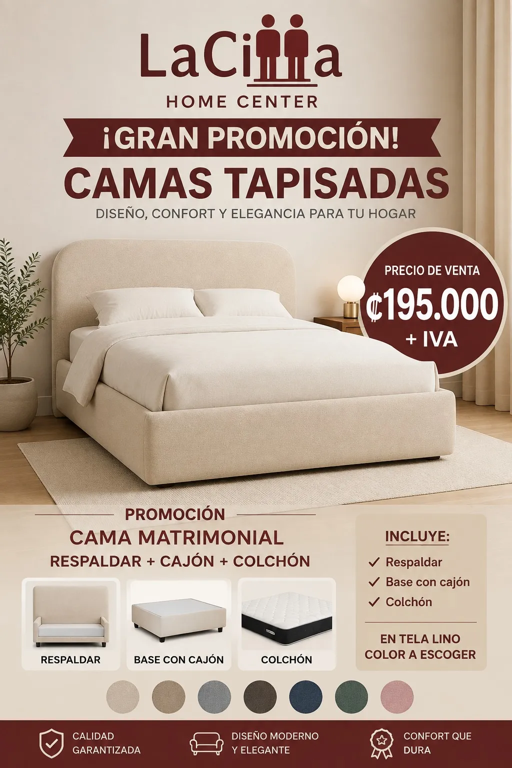 Gran Promoción de cama matrimonial