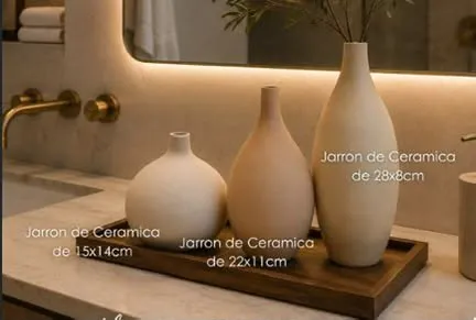 Juego de jarrones decorativos