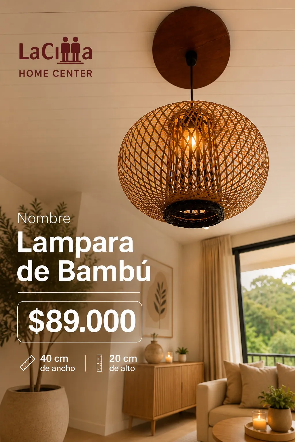 Lámparas de bambú