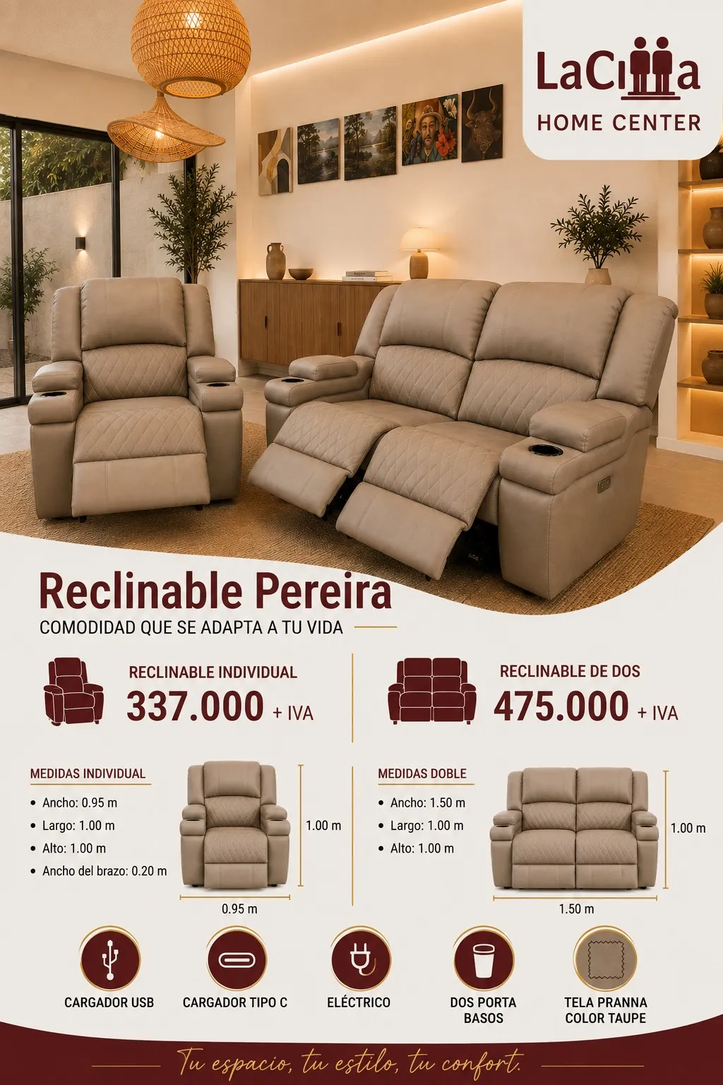 Reclinable Pereira